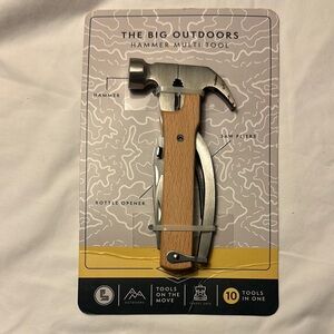 Hammer Multi Tool - Silver and Tan